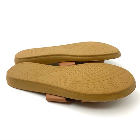 “H” Faux Leather Sandals in Tan - Picture 8 of 8